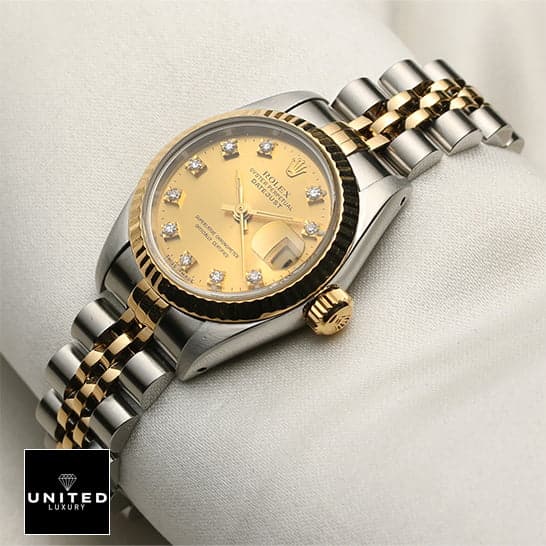 Rolex Datejust 69173 Diamond Dial "Jubilee" High-End Replica 1:1 rolex 69173 diamond replica2 Rolex Datejust Stainless Steel Jubilee Bracelet Replica White background