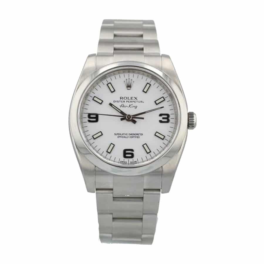 rolex-air-king-stainless-steel-114200 Rolex Air-King 114200 "White Dial" Elite Clone Edition - Image 1