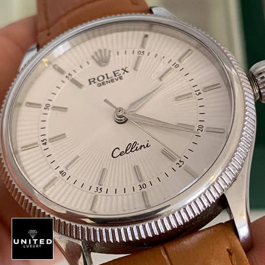 Rolex Cellini 4233 Danaos "White Dial" Top Grade Clone 1:1 rolex cellini danaos replica1 Rolex Cellini Danaos White Dial Replica