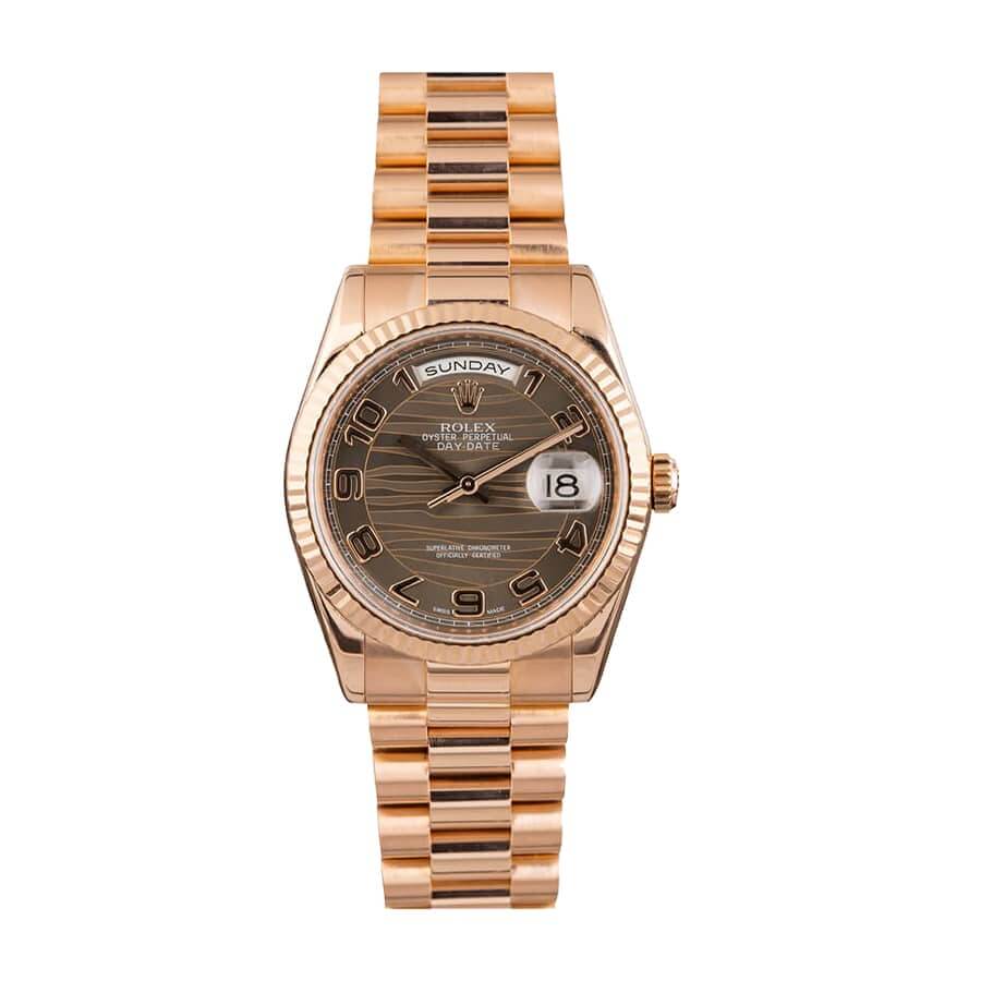 rolex-day-date-bronze-wave-218235-replica Rolex Day-Date 218235-0035 "Wave" Perfect Clone Quality - Image 1