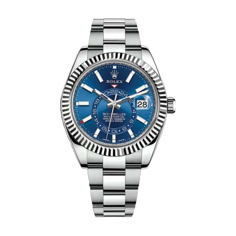 rolex-sky-dweller-blue-dial-satinless-steel-326934-replica Rolex Sky-Dweller 326934-0003 "Blue Dial" Super Accurate Clone - Image 1