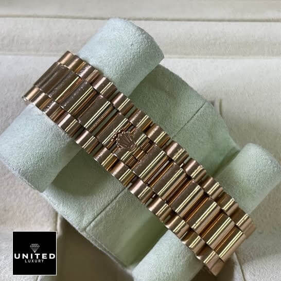 Rolex Day-Date 218235-0035 "Wave" Perfect Clone Quality rolex wave dial 218235 replica1 Rolex Day-Date Wave 218235-0035 Rose Gold Oyster Bracelet Replica