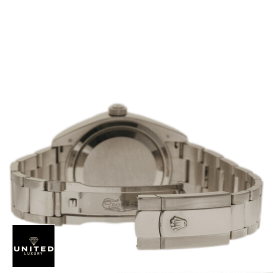 Rolex Sky-Dweller 326939 "White Dial" Near Original Replica rolex sky dweller white dial 326939 oyster Rolex Sky-Dweller 326939 Oyster Replica Open Fold Clasp on the Rolex logo