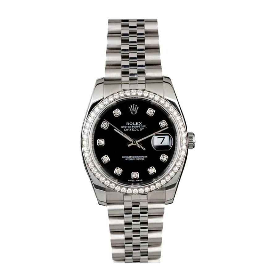 Rolex-Datejust-116234-Stainless-Steel-Black-Dial-Replica Rolex Datejust 116234 "Black Dial" Premium Clone - Image 1