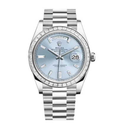 Rolex Day-Date 228396TBR "Ice Blue Baguette" Pro Clone 1:1
