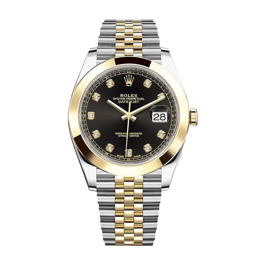 rolex-datejust-115234-34mm-white-gold-black-with-diamond-dial-1 Rolex Datejust 126303BKDJ Near Original Replica - Image 1