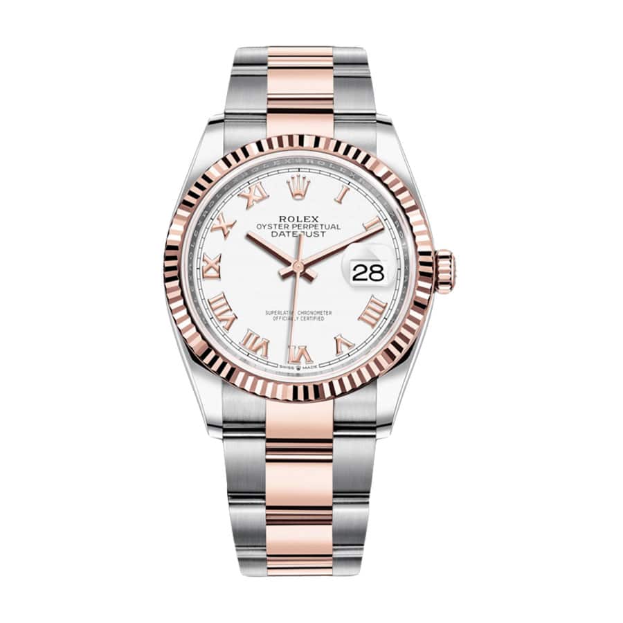 rolex-datejust-126231lc-36mm-steel-gold-automatic-white-dial Rolex Datejust 126223 Two-Tone Super Clone 1:1 - Image 1
