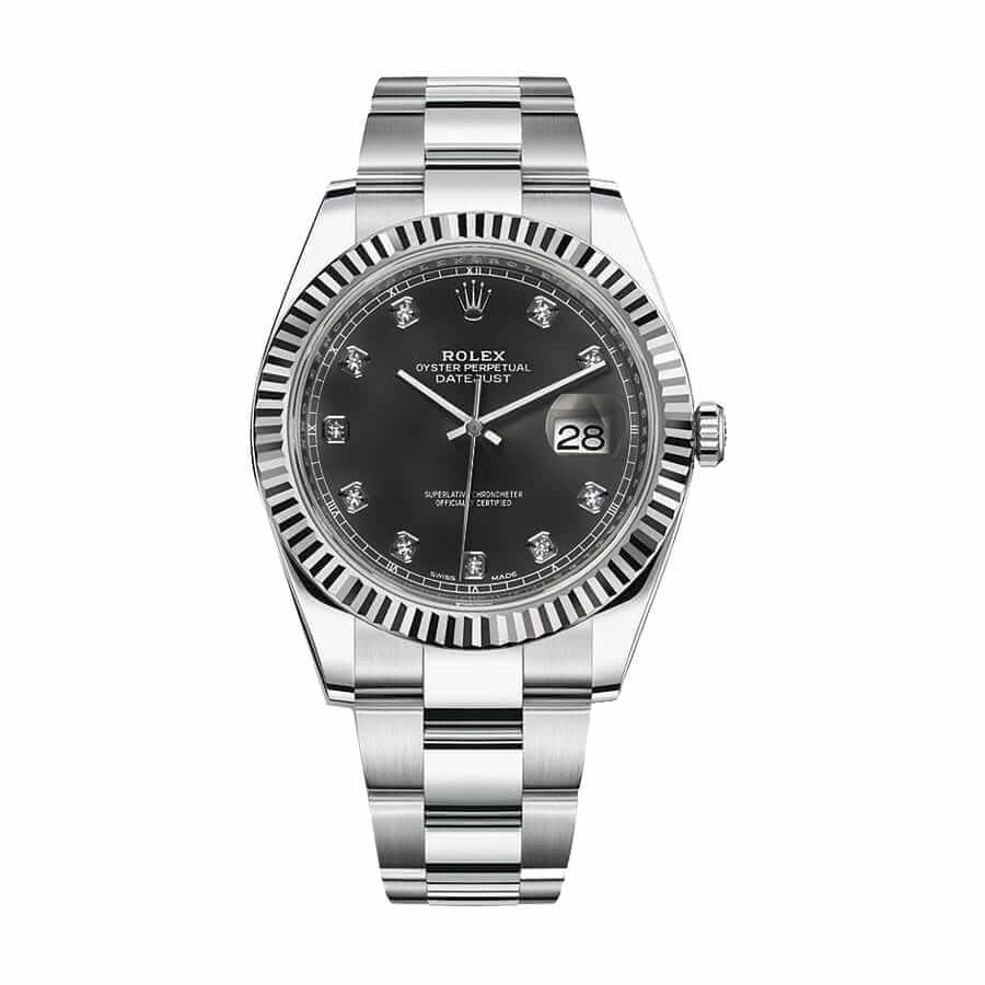rolex-datejust-126334-gold-steel-grey-dial-replica Rolex Datejust Black Diamond 126334 Exact Replica 1:1 - Image 1