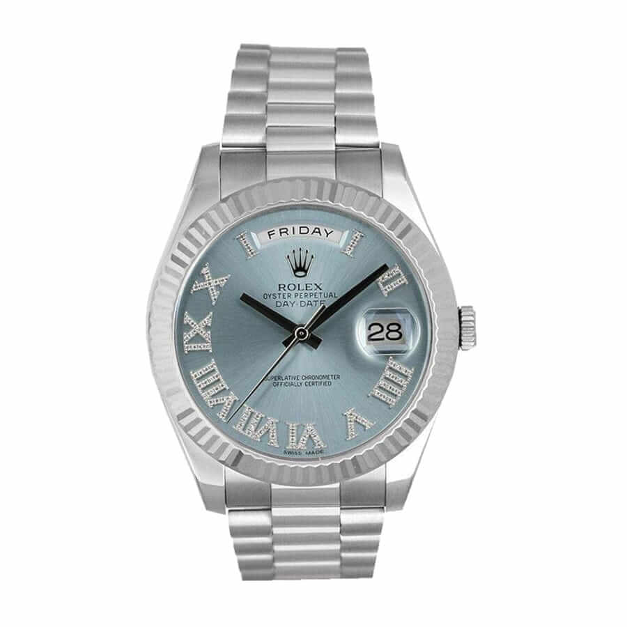 rolex-day-date-ii-218239-41mm Rolex Day-Date II 218239 "Ice Blue Roman Dial" Masterpiece Replica - Image 1