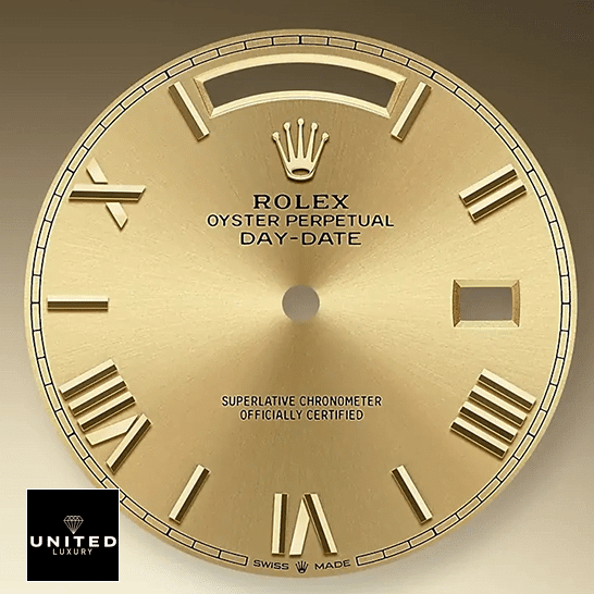 Rolex Day-Date 228238-0007 "President" Swiss Super Clone rolex daydate 228238 0007 replica dial Rolex Day-Date II 228238-0007 Replica Yellow Gold Romen Numerial Dial