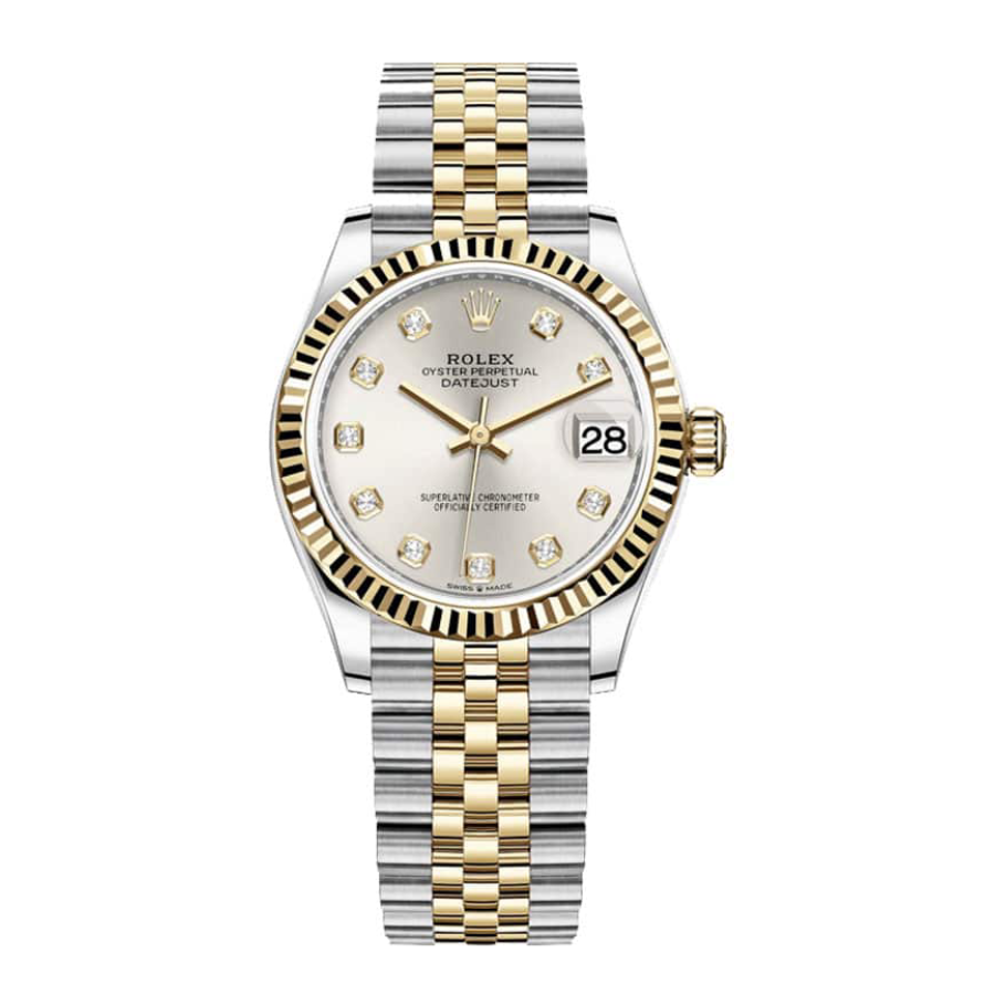 Rolex-Datejust-278273-Steel-And-Yellow-Gold-Silver-With-Diamond-Dial-Replica Rolex Datejust 278273 "Two-Tone" Perfect Duplicate 1:1 - Image 1