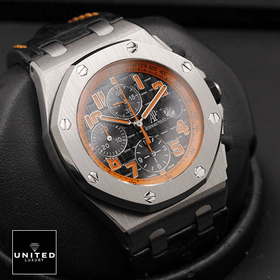 Audemars Piguet Royal Oak Offshore 26170ST.OO.D101CR.01 "Volcano" Perfect Duplicate 1:1 audemars piguet royal oak offshore 26170ST.OO .D101CR.01 replica tachymeter Audemars Piguet Steel Bezel Replica in the black box