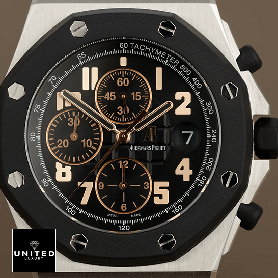 Audemars Piguet Super Clone "New York" 26298SK.OO.D101CR.01 Ultra Realistic Replica audemars piguet royal oak offshore 26298SK.OO .D101CR.01 replica front Audemars Piguet 26298SK.OO_.D101CR.01 Black Gold Dial Replica black bezel