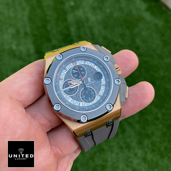 Audemars Piguet Royal Oak Offshore 26568OM.OO.A004CA.01 "Michael Schumacher" Precision Replica Edition audemars piguet royal oak offshore 26568OM.OO .A004CA.01 replica front audemars-piguet-royal-oak-offshore-26568OM.OO_.A004CA.01-replica-front