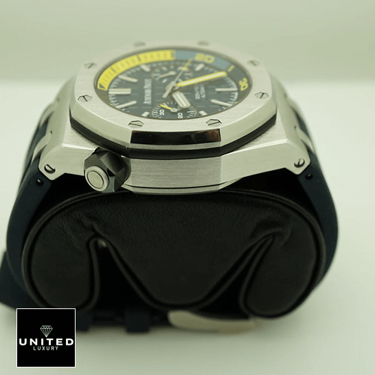Audemars Piguet Royal Oak Offshore 26703ST.OO.A027CA.01 "Diver Chronograph" Exact Replica 1:1 audemarspiguet royaloakoffshore 26703ST.OO .A027CA.01 replica leftside audemarspiguet-royaloakoffshore-26703ST.OO_.A027CA.01-replica-leftside