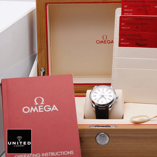 Omega Seamaster Aqua Terra Co-Axial Master Chronometer 220.12.41.21.02.002 Pro Clone 1:1 omega aqua terra 220.12.41.21.02.002 replica 41mm Omea 220.12.41.21.02.002 White Dial Black Leather Bracelet Replica in the box