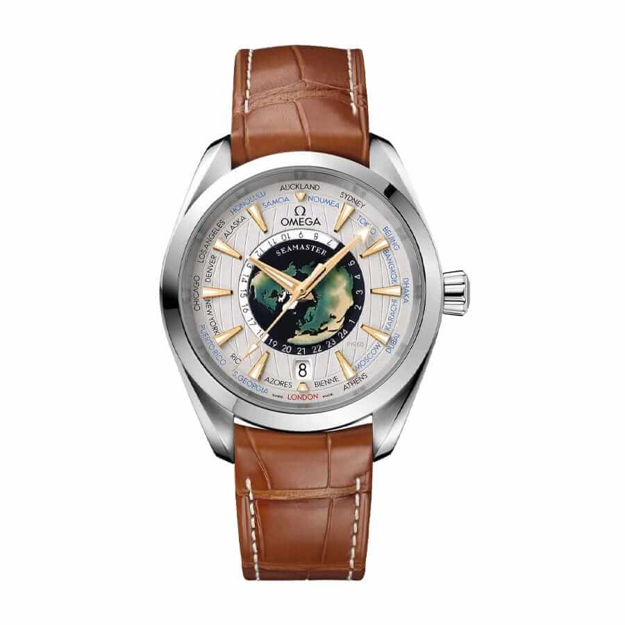 omega-seamaster-aqua-terra-worldtimer-platinum-220-93-43-22-99-001 Omega Seamaster Aqua Terra Worldtimer Co-Axial Master Chronometer 220.93.43.22.99.001 Premium Copy 1:1 - Image 1