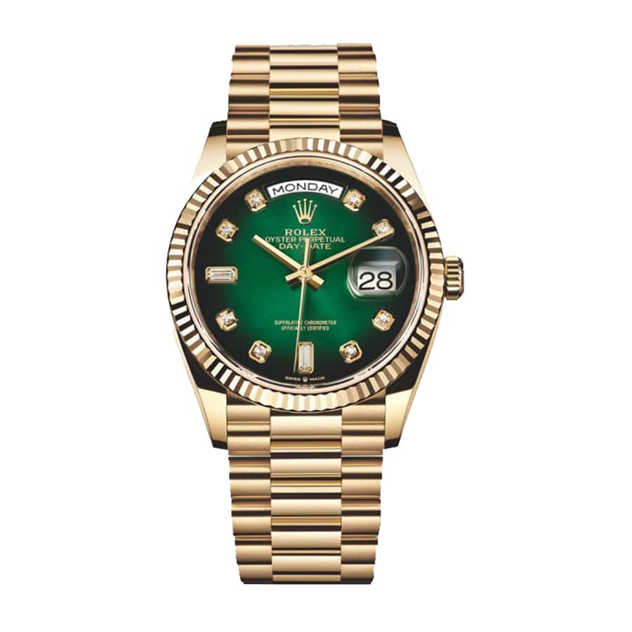 rolex-day-date-36-yellow-gold-green-dial-118238 Rolex Day-Date 118238 "President" Detailed Replica - Image 1