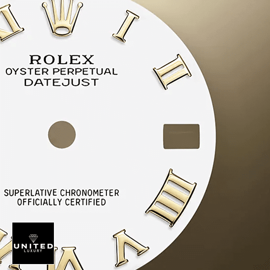 Rolex Datejust 278278 Yellow Gold Fluted Bezel Top Replica 1:1 Rolex Datejust 278278 White Dial with Gold Romen Numerial Replica