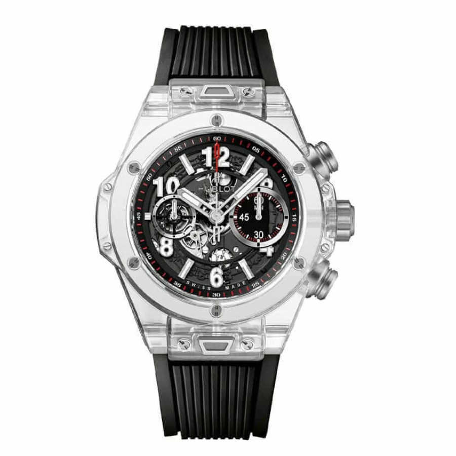 Sapphire-Case-Watch-Replica Hublot Big Bang Unico "Sapphire Case" 411.JX.1170.RX Precision Duplicate 1:1 - Image 1