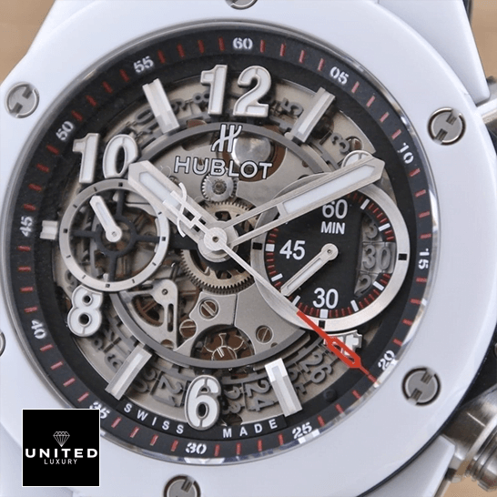 Hublot Big Bang Unico "Skeleton" 411.JX.4802.RT.1904 Top Tier Replica Edition hublot 411.HX .1170.RX unitedluxury man dial Hublot White Bezel 411.HX_.1170.RX Black Dial Replica red second hand