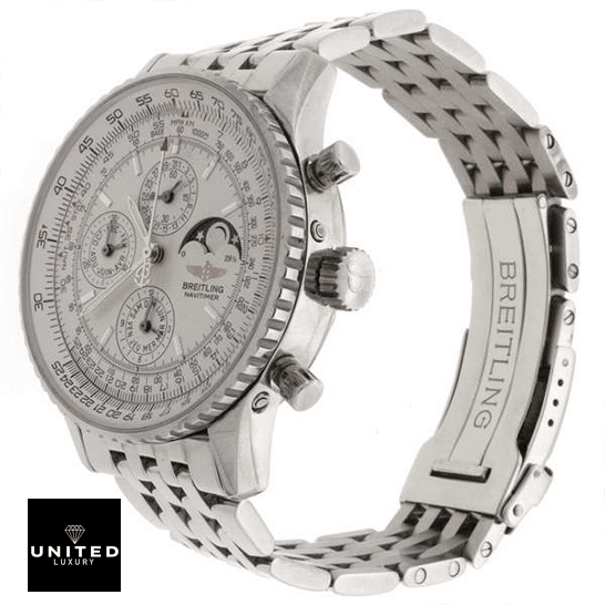 Breitling Navitimer "Olympus" A19340 Precision Clone breitling navitimer olympus a19340 white dial replica man Breitling Navitimer Olympus White Dial Replica white background