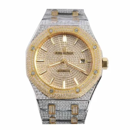 Audemars Piguet Royal Oak "Iced Out Yellow Gold" 15400SR.OO.1220SR.01 Premium Duplicate