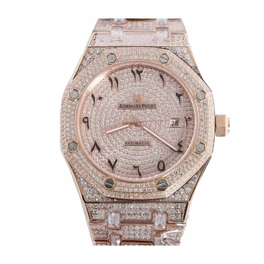 audemars-piguet-royal-oak-selfwinding-15400sr-oo-1220sr-01-iced-out-replica-1 Audemars Piguet Royal Oak AP160SF296 "Iced Out Rose Gold" Top Grade Replica - Image 1