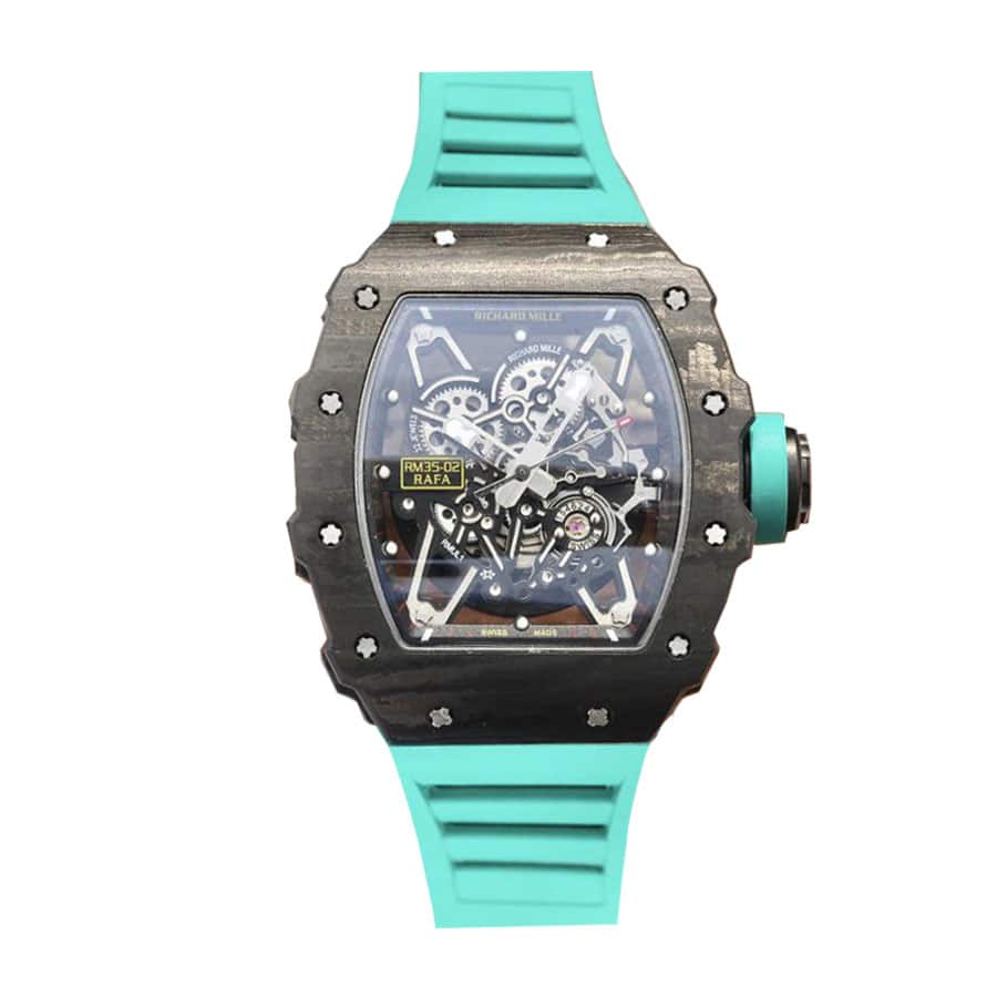 richard-mille-rm055-kv-v2-white-ceramic-blue-skeleton-dial-replica Richard Mille RM 055 "Yas Marina" Precision Duplicate 1:1 - Image 1