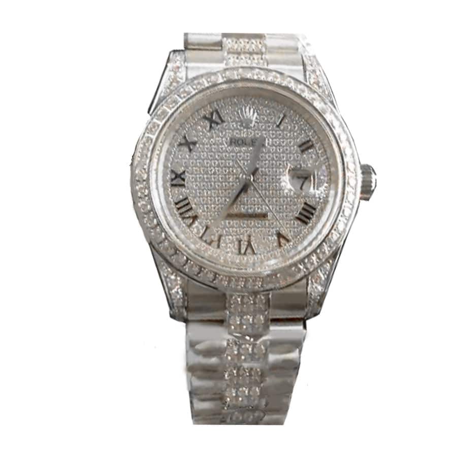 rolex-datejust-white-diamond-dial-iced-out-replica Rolex Yacht-Master 116622 "Iced Out" Authentic Super Replica - Image 1