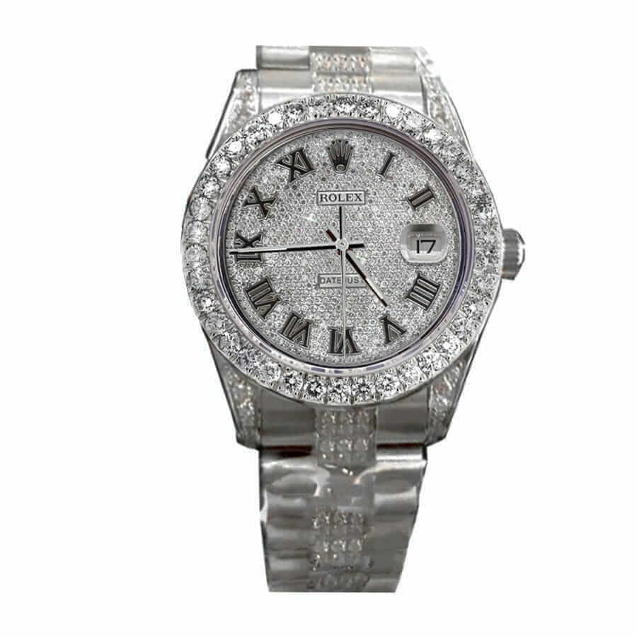 rolex-datejust-whitegold-diamond-dial-iced-out-116623-replica Rolex Datejust 116623 "Diamond Dial" Ultra Detailed Clone - Image 1