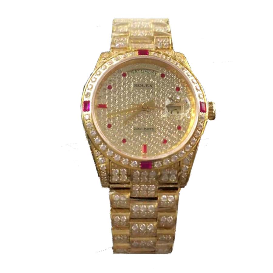 rolex-datejust-yellow-gold-diamond-dial-iced-out-116625-replica Rolex Day-Date 18038 "Iced Out" Supreme Clone Quality - Image 1