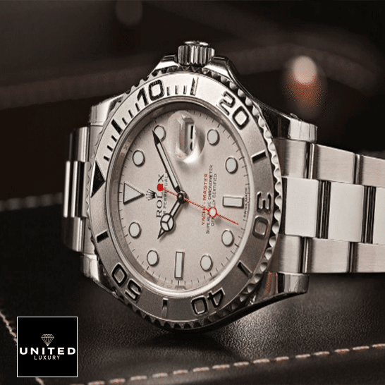 Rolex Yacht Master Platinum Dial Steel 116622PLSO Replica side view