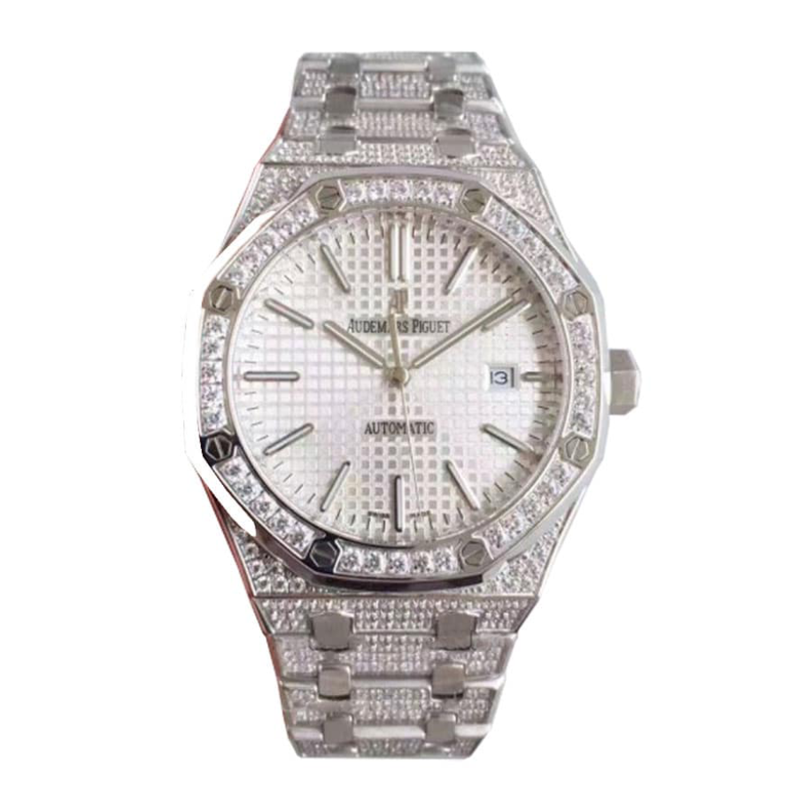 Audemar-Piguet-Iced-Out-Replica-3 Audemars Piguet Royal Oak 15400 "Iced Out" Super Clone Perfect Clone Quality - Image 1