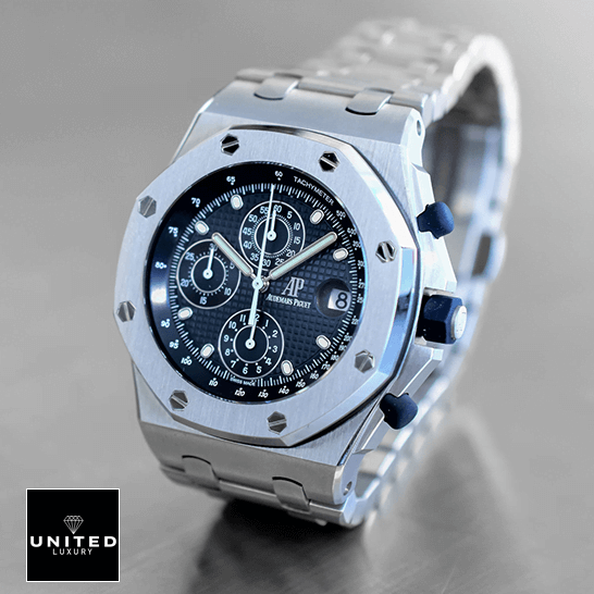 Audemars Piguet Royal Oak Offshore 26237ST "25th Anniversary" Authentic Clone 1:1 audemars piguet royal oak offshore 26237ST.OO .1000ST.01 replica blue Audemars Piguet 26237ST.OO_.1000ST.01 Blue Dial Replica blue push button