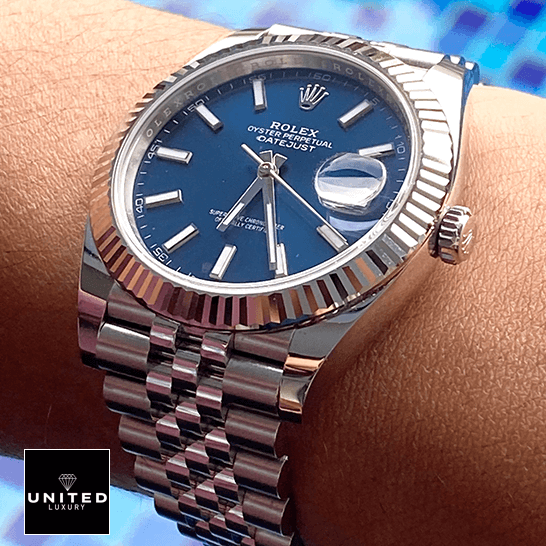 Rolex Datejust 126234 "Steel Jubilee Fluted" Supreme Replica Edition Rolex Datejust 126334 Blue Dial Jubilee Replica on the wrist