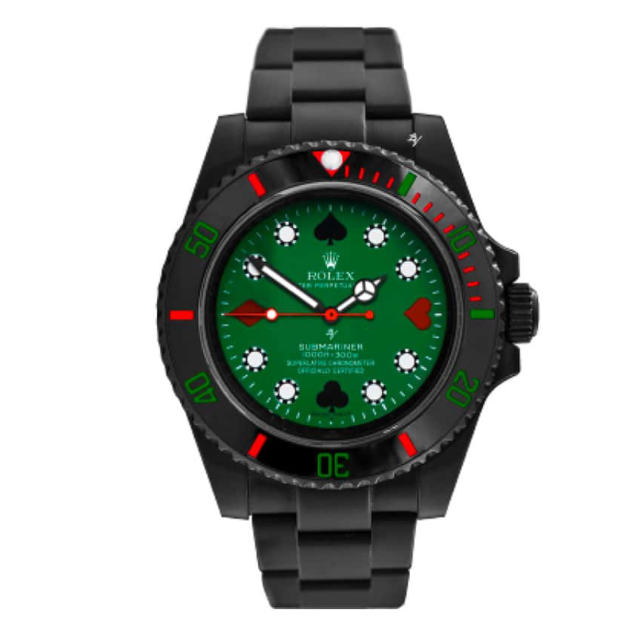 Rolex-Blaken-Submariner-Poker-Green-Dial-114060-Replica-1 Rolex Submariner 114060 "Blaken Poker Green" Exact Replica 1:1 - Image 1