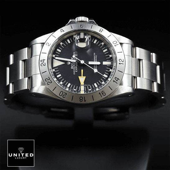 Rolex Explorer II 1655 "Steve McQueen" Vintage Handcrafted Replica Edition Rolex Explorer II 1655 (Antique) Black Dial WARO025 Oyster Replica Black Background