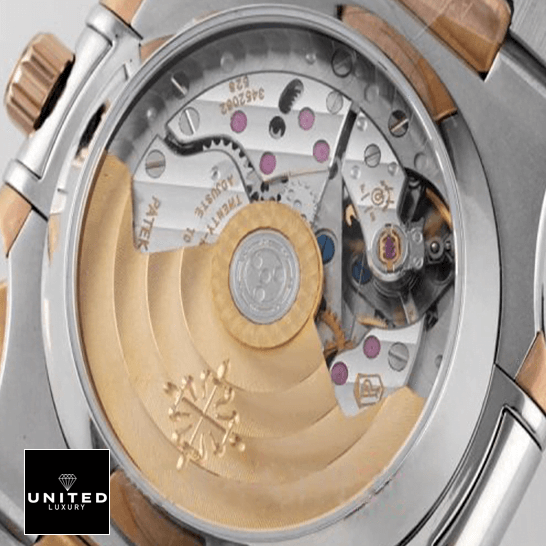 Patek Philippe Nautilus 5980/1AR-001 "Two-Tone" Perfect Super Clone Patek Philippe nAUTİLUS 5980-1AR Steel Replica mechanism view