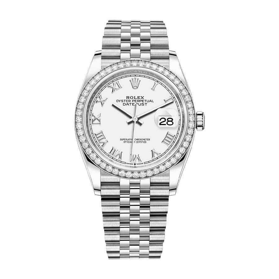 rolex-datejust-36-126284rbr-white-roman-dial-jubilee-replica Rolex Datejust 126284RBR "White Roman Dial" Ultra Luxury Clone - Image 1