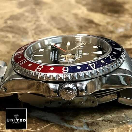 Rolex GMT-Master II 16710 "Pepsi" Premium Duplicate rolex 16710 replica1 Rolex Submariner GMT-Master II 16710 Blue & Red Bezel Replica Silver Crown Pusher