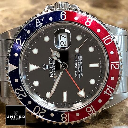Rolex GMT-Master II 16710 "Pepsi" Premium Duplicate rolex 16710 replica3 Rolex Submariner GMT-Master II Red & Blue Bezel Black Dial 16710 Replica