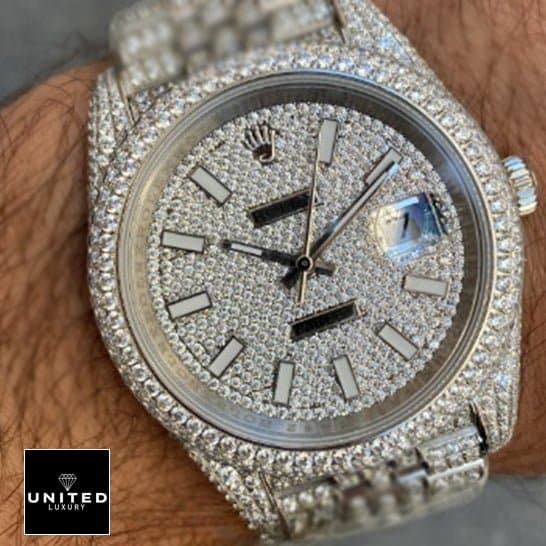 Rolex Datejust 116334 "Iced Out" Near Original Replica 2 16 Rolex Datejust 116334 Iced Out Gem-Set Bezel Replica