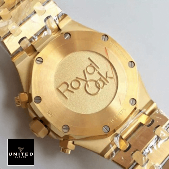 Audemars Piguet Royal Oak Chronograph 26320ST.OO.1220ST.01 "Blue Dial" Ultra Precision Replica audemars piguet royal oak chronogaph 26320 black dial back Audemars Piguet Royal Oak Gold Case Replica white background