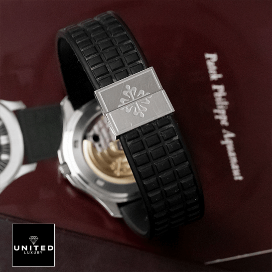 Patek Philippe Aquanaut 5065A-001 "Jumbo" Top Grade Replica patek_philippe_aquanaut_black_dial_5065_replica_back_unitedluxurynet