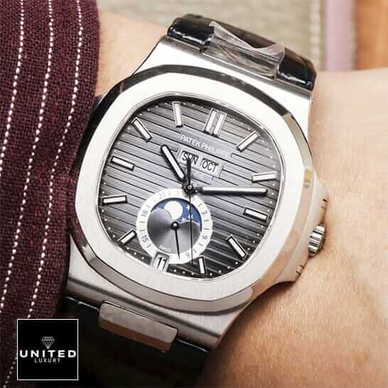 Patek Philippe Annual Calendar Chronograph 5960P-016 "Platinum Grey Dial" Deluxe Replica Edition patek grey leather replica 6 Patek Philippe Annual Calendar Chronograph 5960P-016 "Platinum Grey Dial" Deluxe Replica Edition patek grey leather replica 6