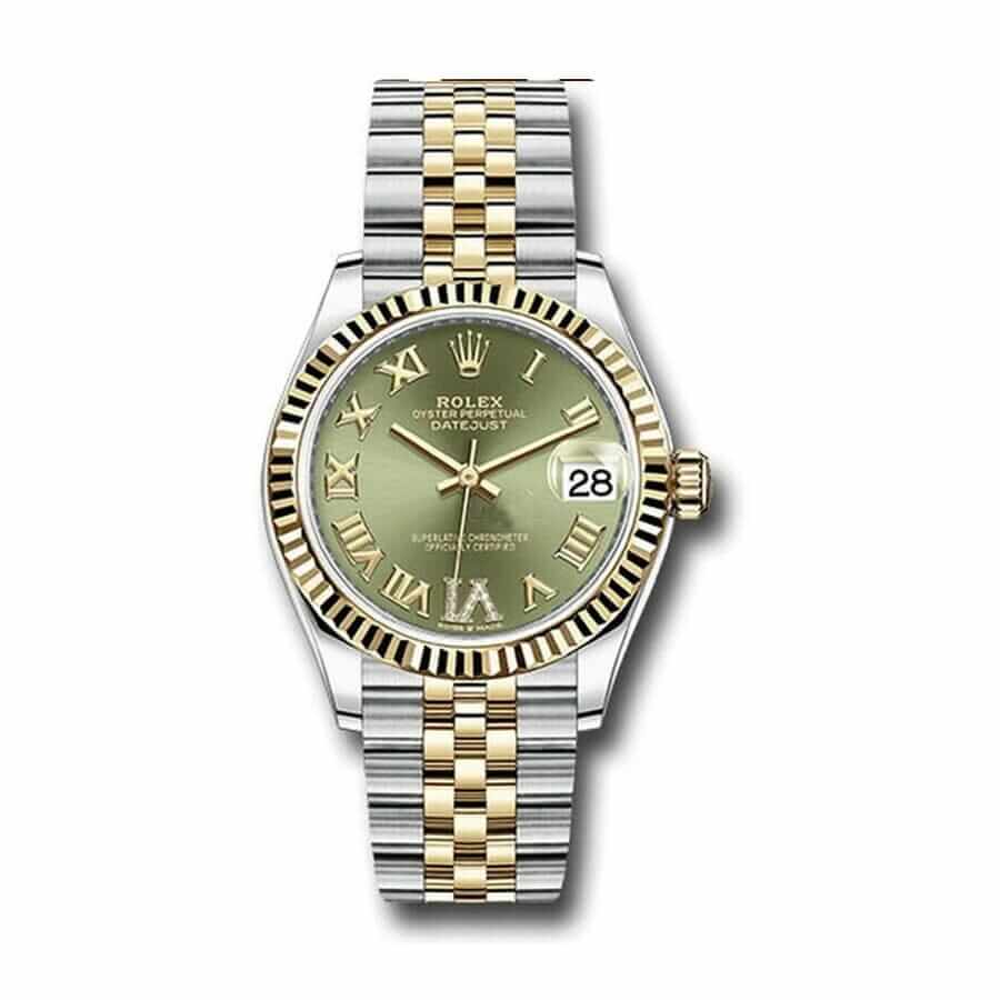datejust-green-roman-number Rolex Datejust 278273 "Mint Green Jubilee" Perfect Duplicate Edition - Image 1