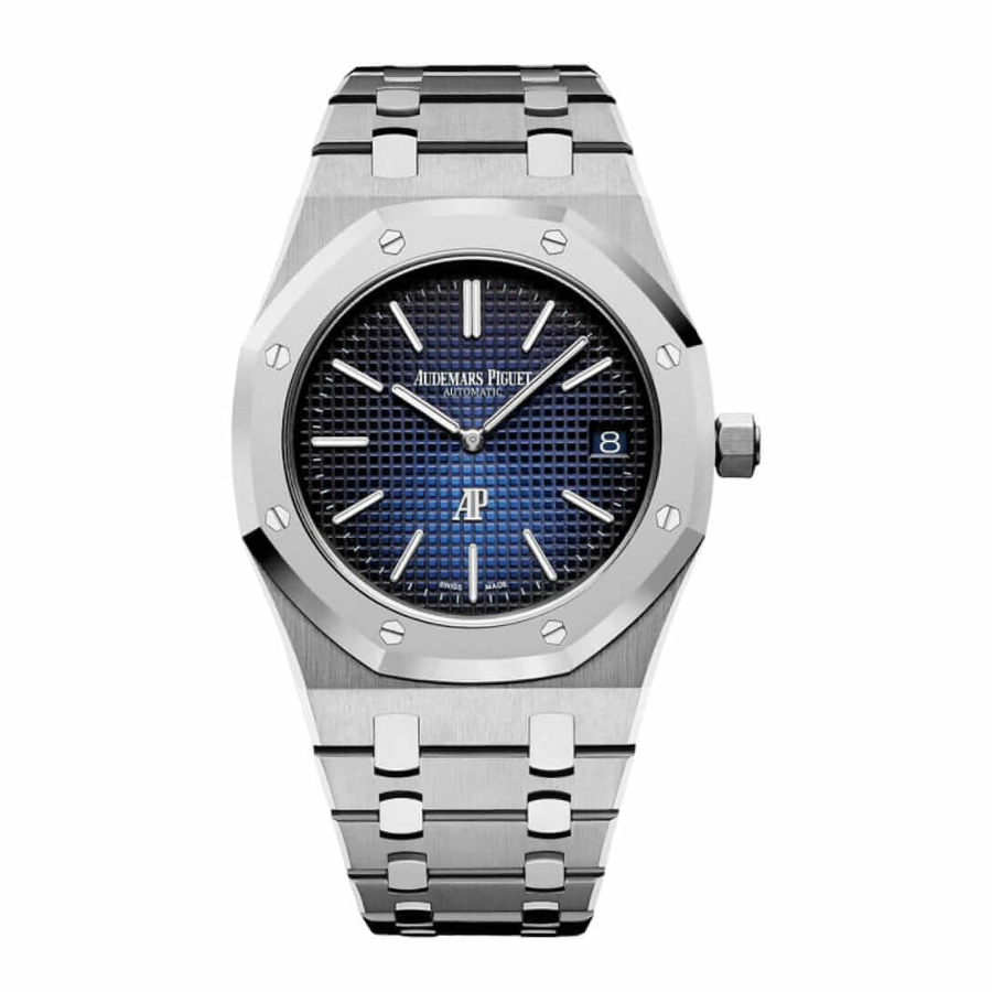 AP-Extra-Thin-Blue-Dial-Replica Audemars Piguet Royal Oak "Jumbo" Extra-Thin 16202ST "Blue Dial" Masterpiece Replica - Image 1