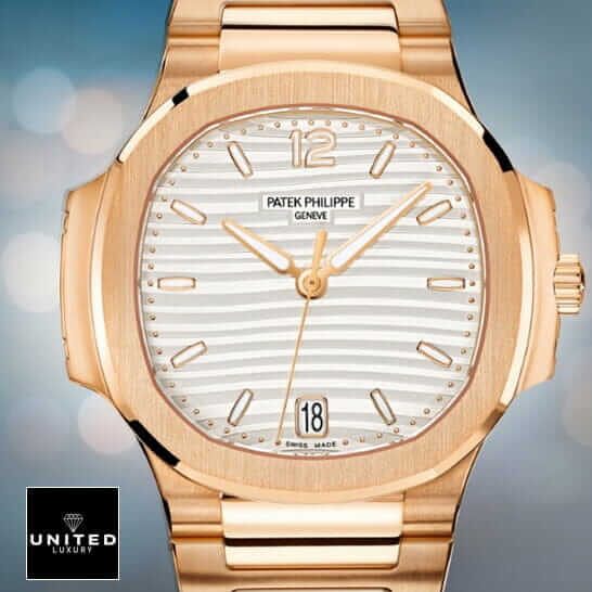 Patek Philippe Annual Calendar Moonphase 5396R-011 "Rose Gold White Dial" Premium Duplicate patek philippe rose white replica 4 Patek Philippe White Dial Rose Gold Replica white background front view