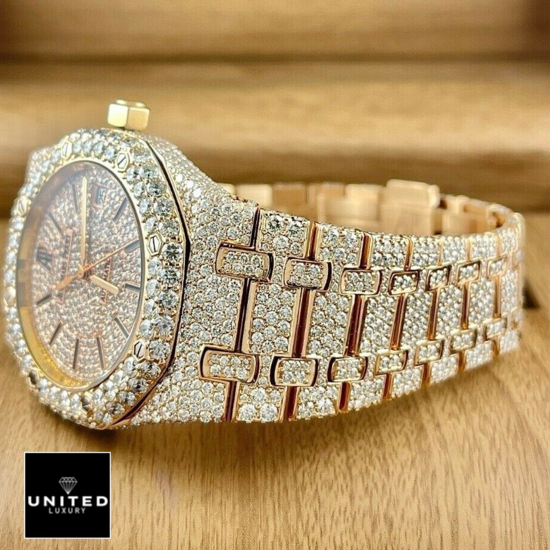 Audemars Piguet Royal Oak Chronograph 26331BA "Iced Out Gold" Ultra Fine Replica Yeni Proje 41 ap-royal-oak-ıcecd-out-gold